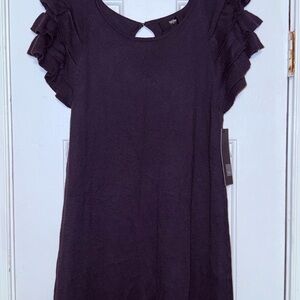 Mossimo Supply Co. Black Ruffle Sleeve Blouse